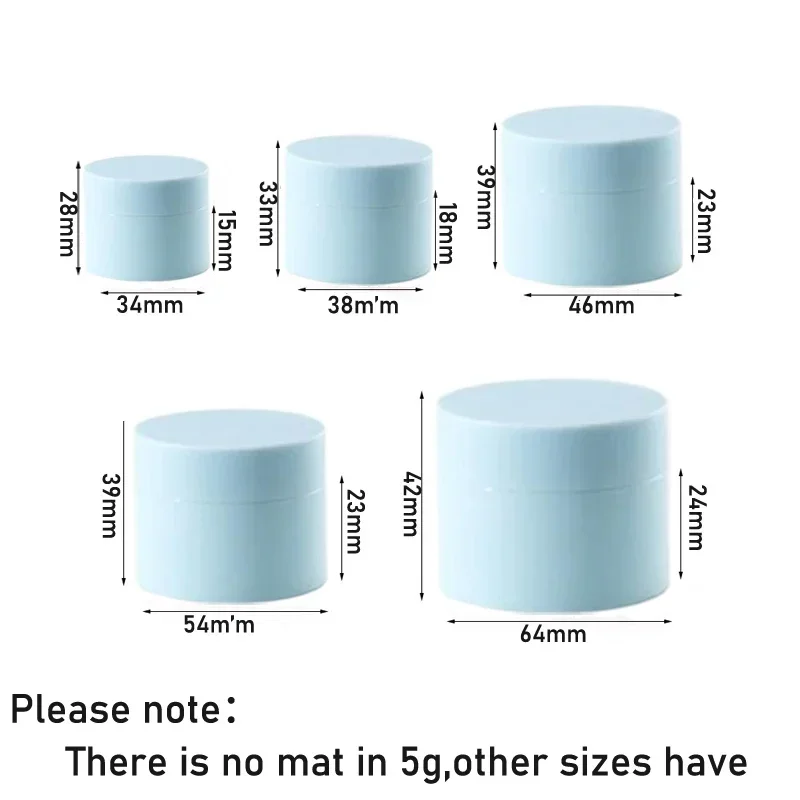 5 stuks lege , 10g/15g/20g/30g/50g navulbare plastic potjes voor op reis, crèmepotjes, doosjes, draagbare cosmetische flesjes met smalle taille.: Lichtgeel / 5ml