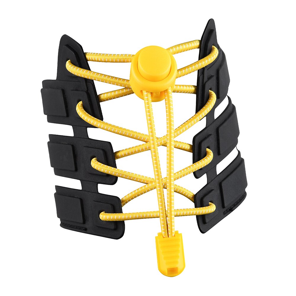 Cordones elásticos de goma para zapatillas, cordón de zapato que No se ata, cierre de estiramiento, 23 colores, 3 pares,: yellow