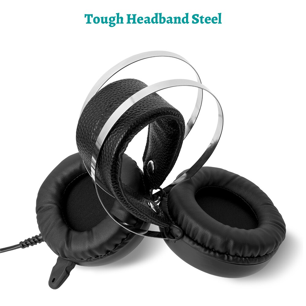 spilling hodetelefon 3.5mm usb kablet ledet lys øretelefon stereo omgi gamer headset med mikrofon til pc datamaskin bærbar pc  ps4