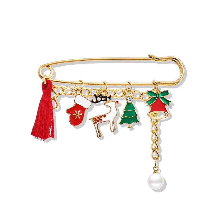 Misananryne Mooie Mode Jaar Kerst Laarzen Broche Kerstman Schoenen Vervoer Strass Broche Sieraden: S07761