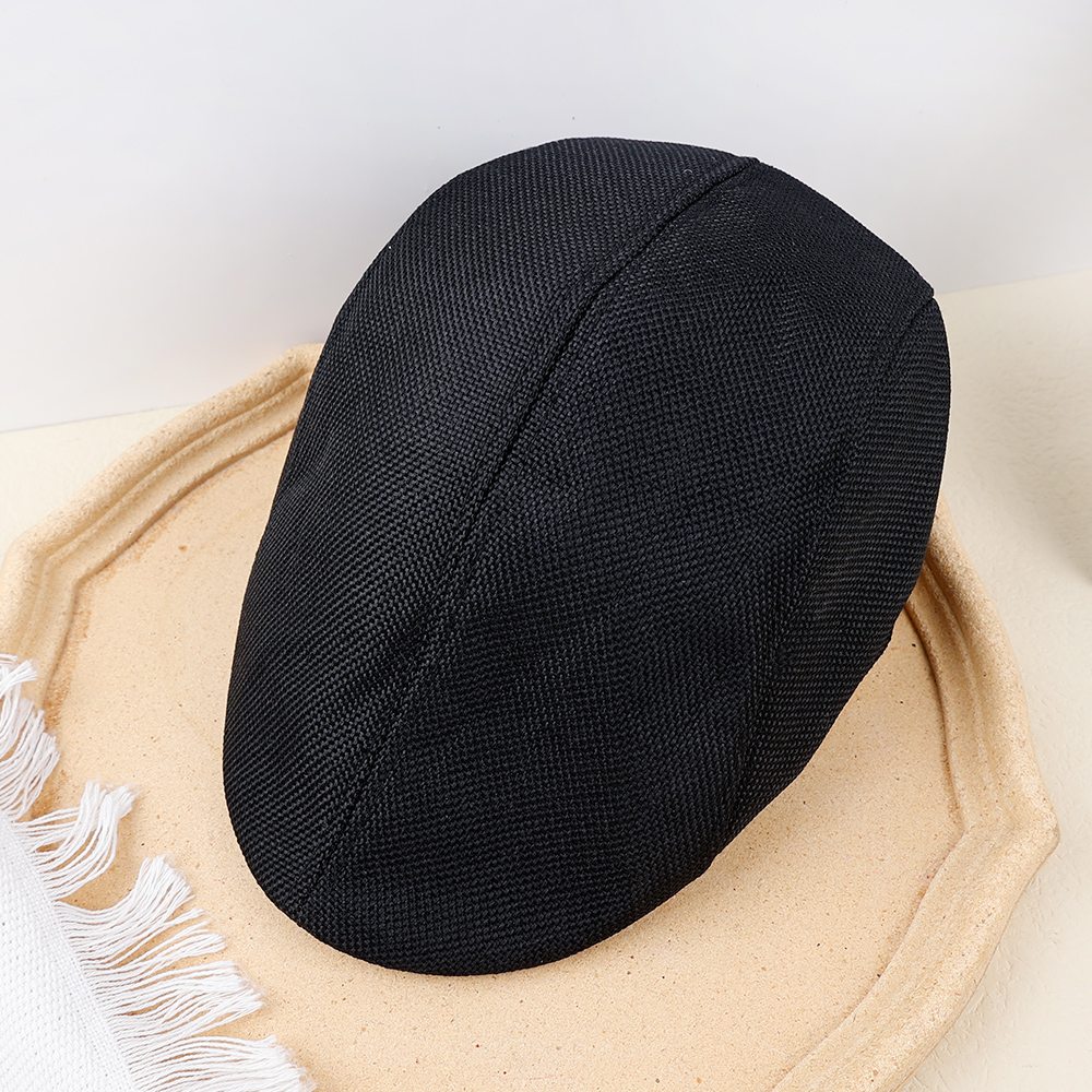 Men Summer Breathable Mesh Hats Caps Outdoor Gorros Sun Hats Flat Cap Unisex Adjustable Caps Gorras: black