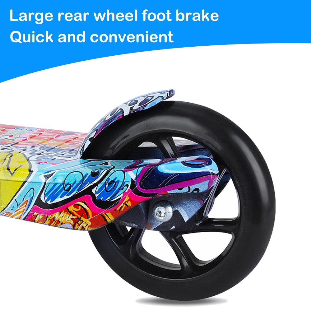 Scooter for Kids Big Wheels Scooter Folding Kick Scooter for Toddlers 3-8 Year with Adjustable Height Lightweight Scooter