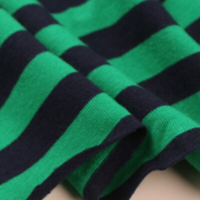 Tela de algodón pelada Lycra teñida tela fina para el material de la camiseta del verano: Verde