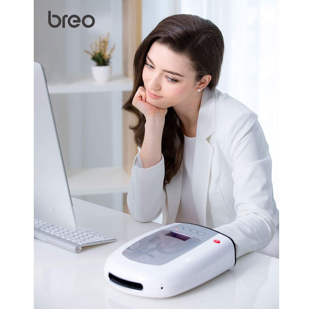 Breo IPalm520 Hand Massager Elektrische Palm Vinger Massager Met Luchtdruk Warmte Compressie En Lcd Display Voor Vrouwen Beauty