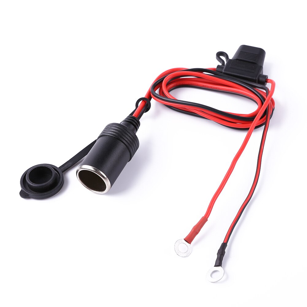 Cigarette Lighter Socket Solid Universal 12-24V Car Motorcycle Truck Cigarette Lighter Socket with Fuse+Cable