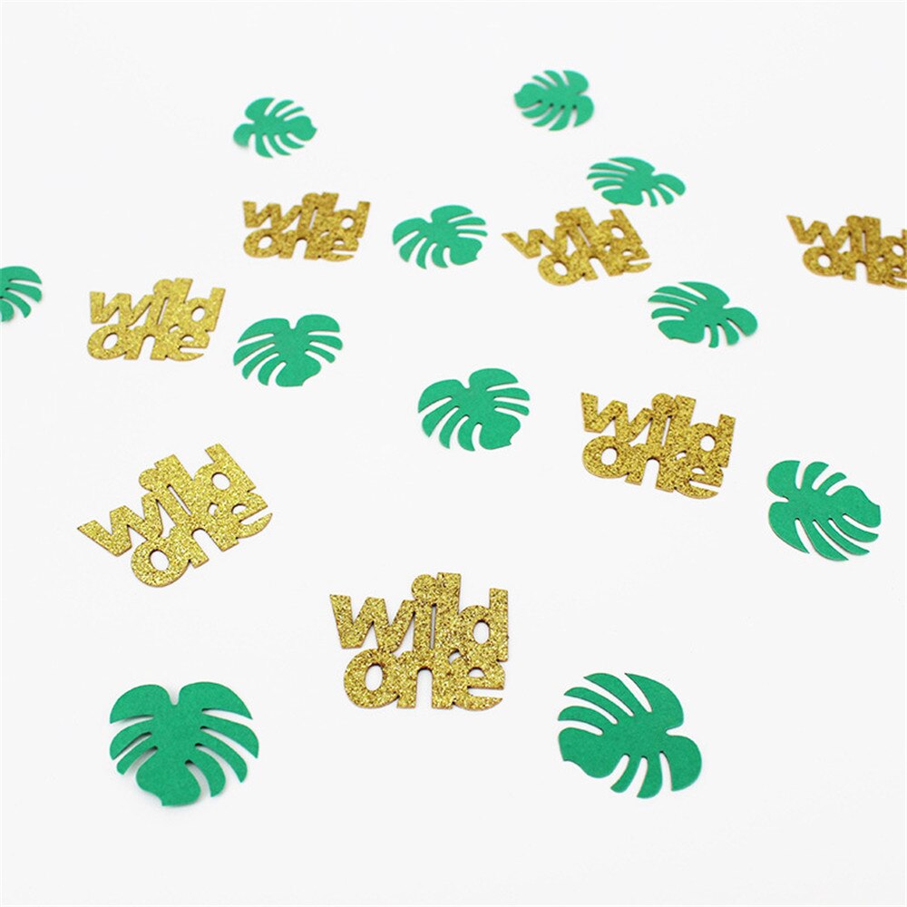 100Pcs Birthday Party Decorations Confetti Glitter Crown Table Confetti for Baby Shower Birthday Safari Theme DIY Party Decor