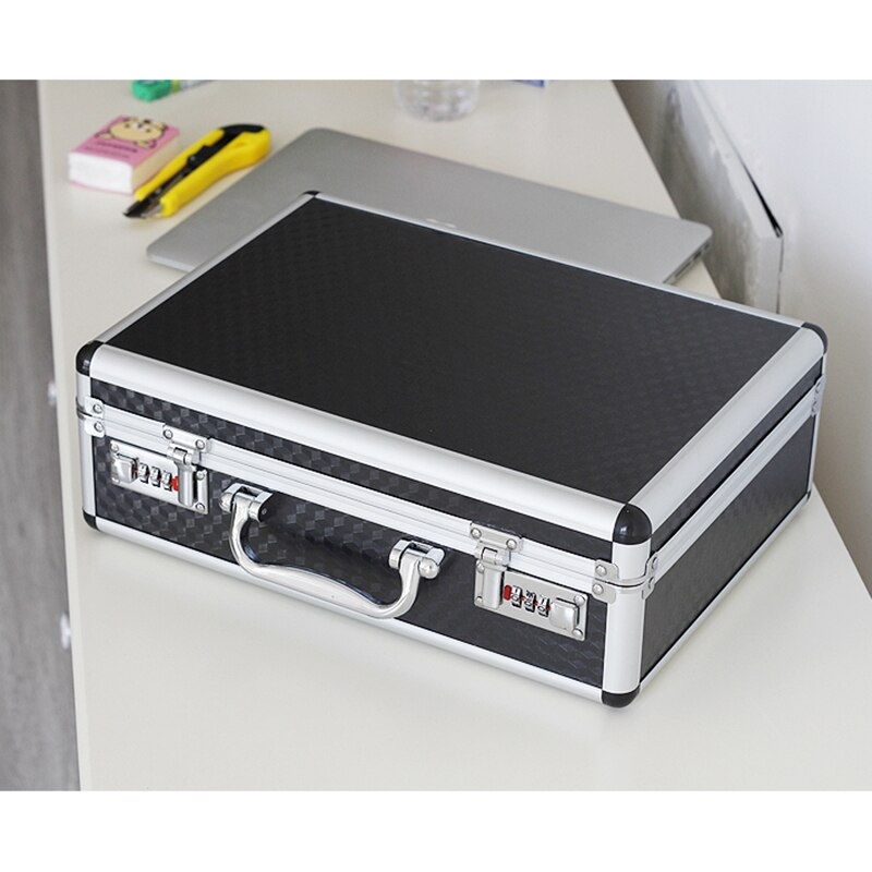 Toolbox Aluminum Tool Case Suitcase Password Box Impact Resistant Safety Case File Box Camera Equipment Case with Pre-cut Foam