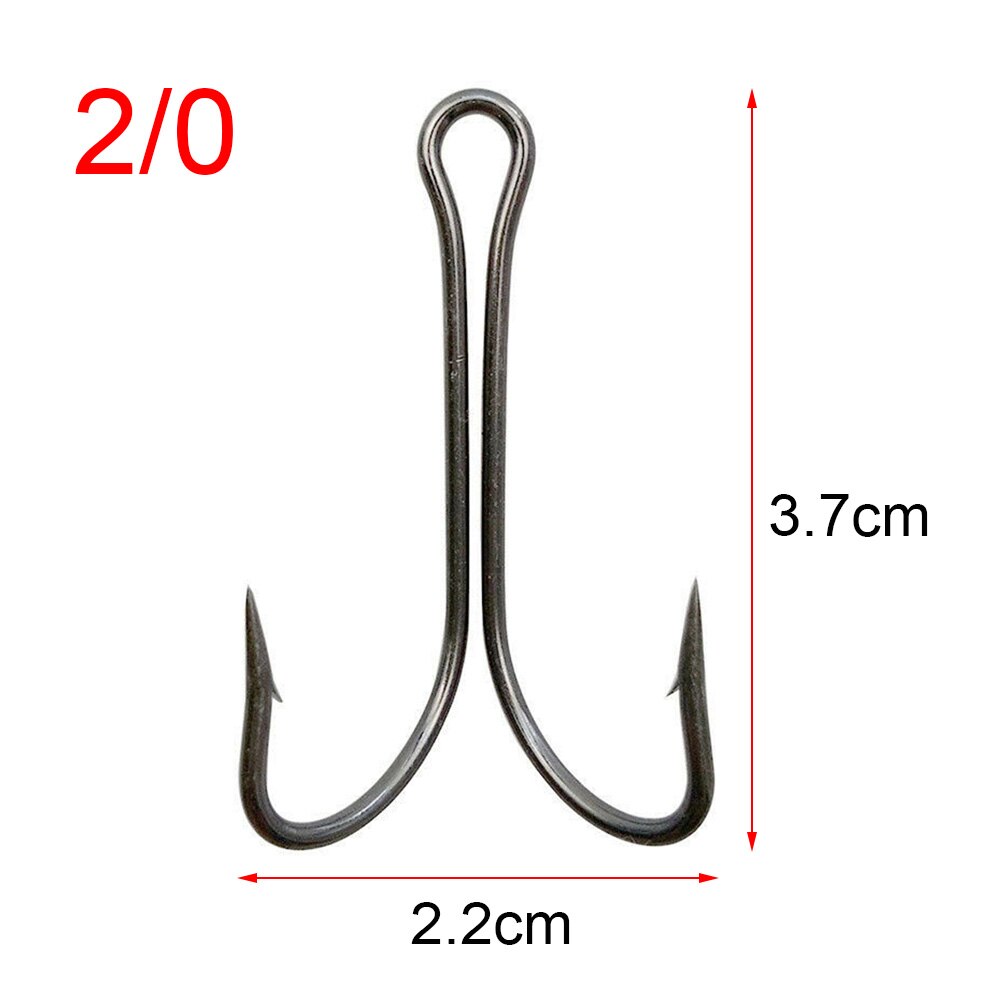 Hyaena 150pcs High Carbon Staal Dubbele Vishaak Fly Koppelverkoop Bas Vishaak Vishaak voor Zachte Lokken Jig: 2 0