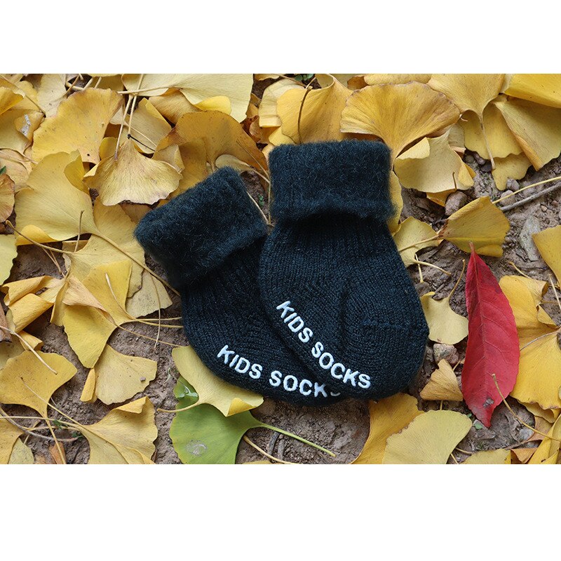 Plus Fluwelen Warme Sokken Kinderen Peuter Meisjes Sokjes Voor Kinderen Anti-Slip Vloer Sokken Jongens Sport Sokken Kerst baby Sokken: green / 3 to 5t