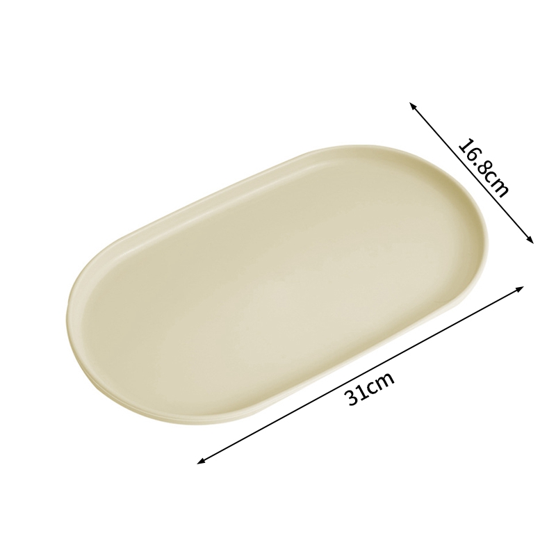 Bandeja decorativa nórdica, bandeja ovalada apilable, bandeja de almacenamiento de platos de joyería y frutas para comida, bandeja para cena de desayuno, accesorios de cocina: violet
