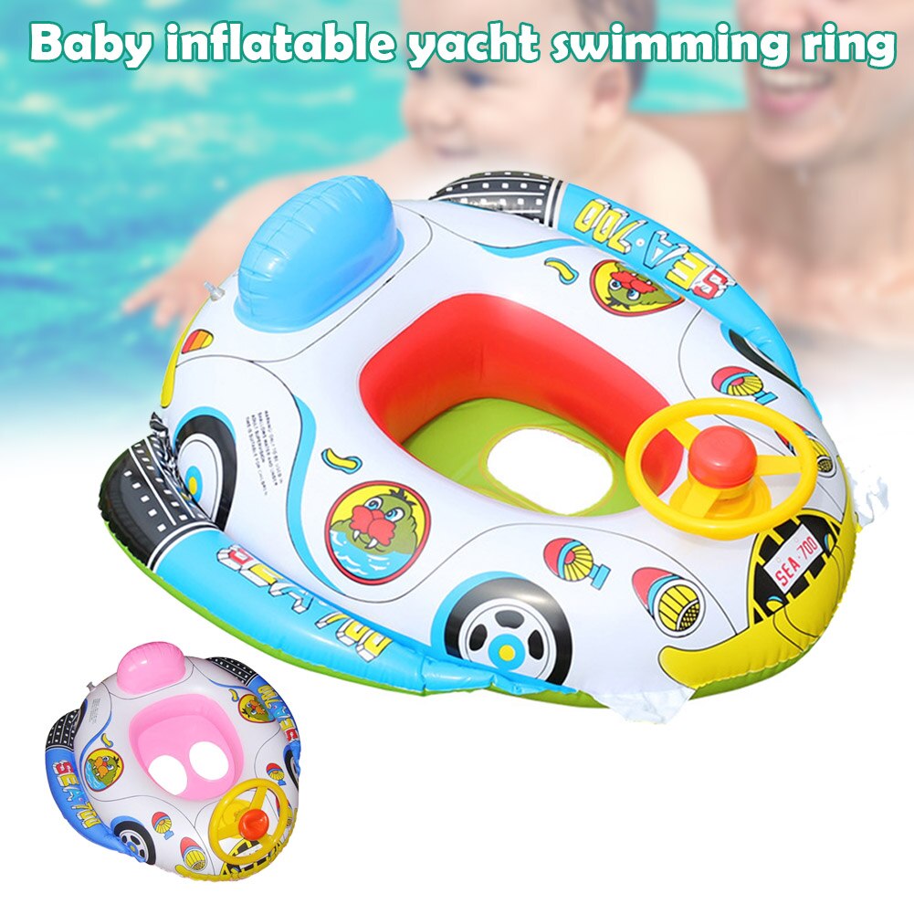 Baby svømning flyder svømning ring spædbarn oppustelig svømning rør træner pool vand legetøj tilfældig stil