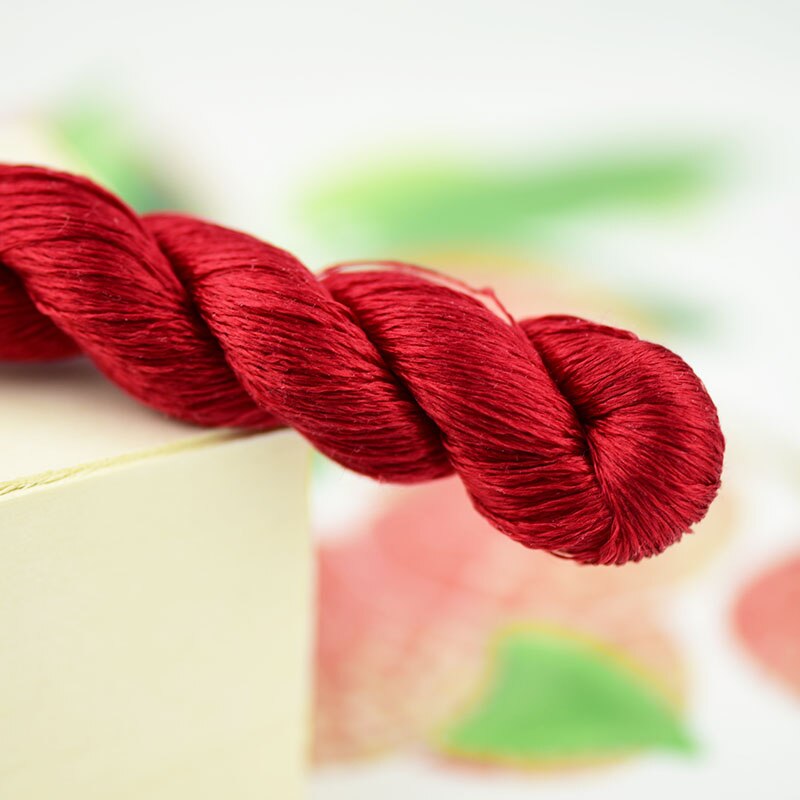 1pcs 400m 100% silk thread silk embroidery thread hand embroidery embroider cross stitch red series 13 gradient colors: 8