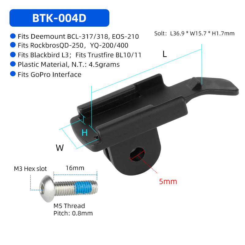 Deemount Fietslamphouder Mount Camera Stand Rack Voorvork Installeren 15 ° /Flat Warping voor Brompton vouwfiets/MTB/racefiets: Paars