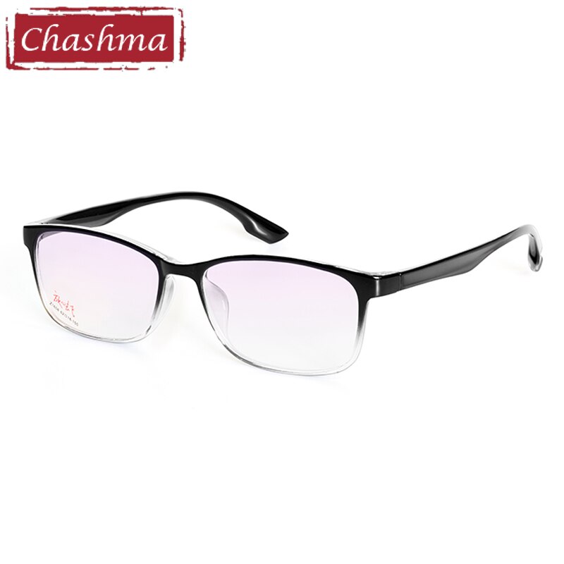 Chashma 158 mm Over Size Men Optical Glasses Frame Wide Face Male Eyeglasses for Big Face TR90 Light Flexible Prescription Glass: Transparent Black