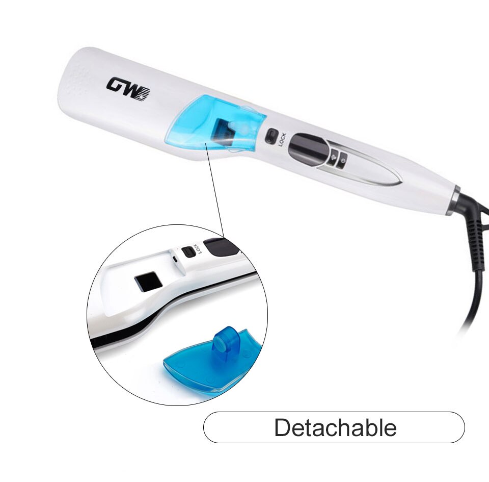 Peine alisador de pelo a vapor, cepillo alisador de pelo eléctrico, peine , plancha plana , recubrimiento de cerámica, LCD, vaporizador