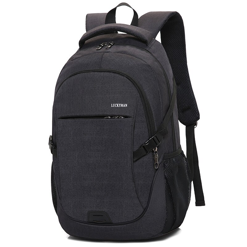 Mochila escolar impermeable de nailon para niños y adolescentes, morral escolar de gran capacidad para ordenador portátil de negocios: black