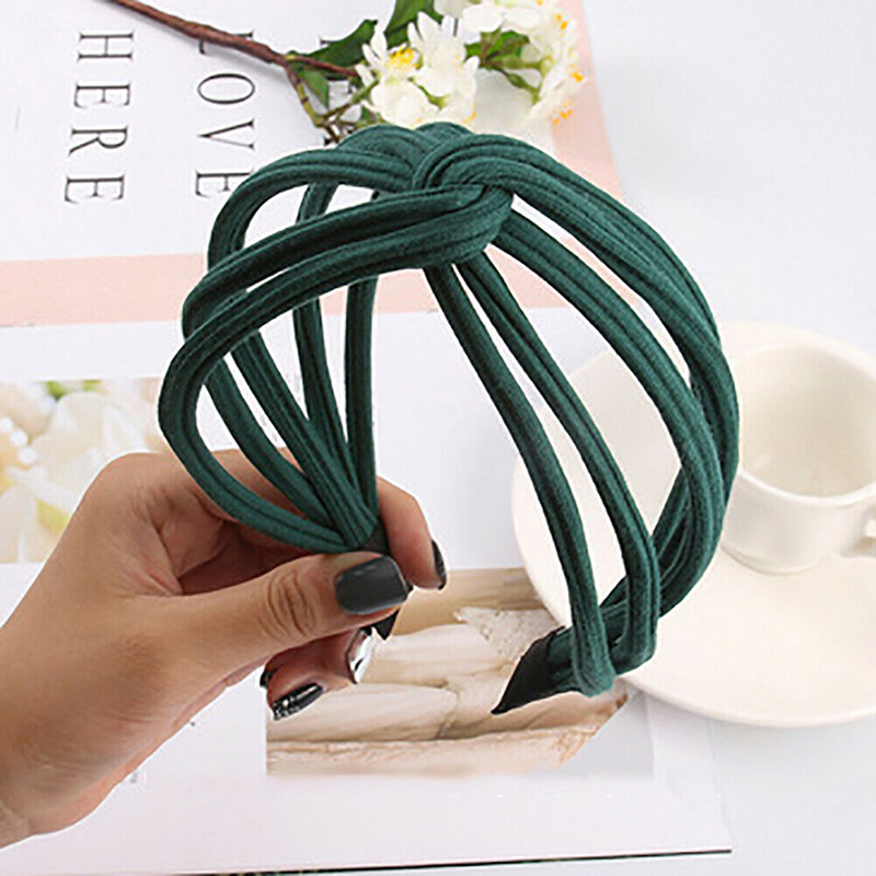 Women Twist Headband Bow Knot Cross Tie Cloth Headwrap Hairband Hoop SMR88