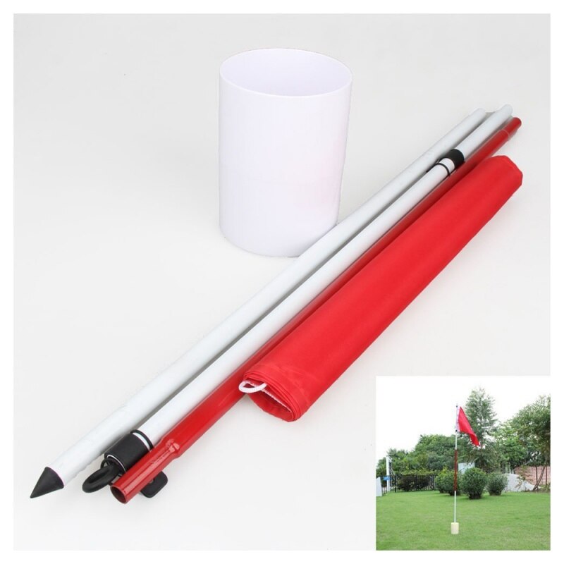 Backyard Practice Golf Hole Pole Cup Flag Stick Putting Green Flagstick