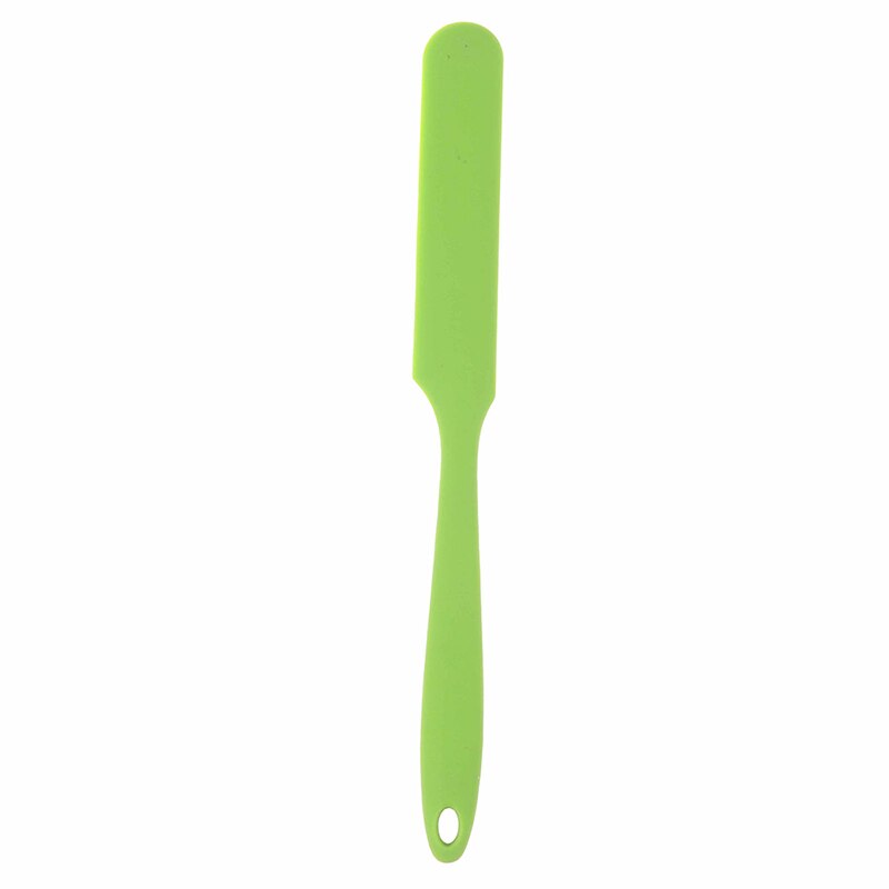 Spatule en Silicone antiadhésive à longue poignée Flexible résistant à la chaleur spatule mince mélangeur de crème à gâteau grattoir pots mélangeur outils de cuisson: green