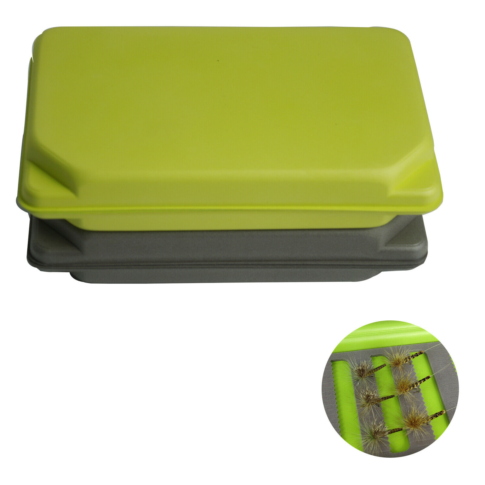 Aventik Float EVA Foam Fly Box Slit Foam Vliegvissen Box 6X3.48X1.2inch