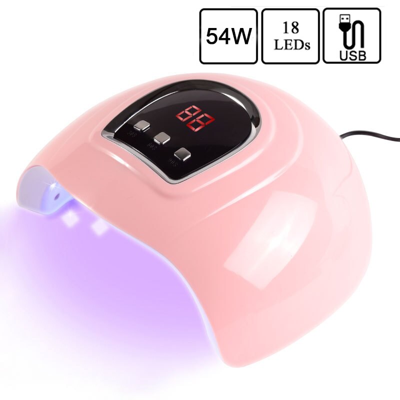 SUN Y1-secador de uñas UV de 168W, lámpara de secado rápido, 54 LED, 4 colores, para manicura: X4 PLUS-54W