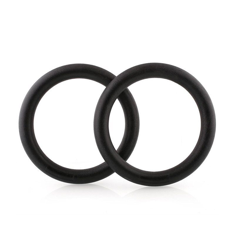 1 Pair ABS Gymnastic Rings Pull-up Gym Rings for Body Strength Fitness Power Chin Up Training Crossfit Workout: 2 black rings
