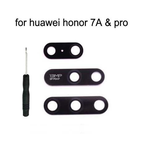 Marco de carcasa Original para Huawei Honor 7A Pro, nueva cámara trasera, cubierta de lente de cristal para HUAWEI 7A Pro + herramientas