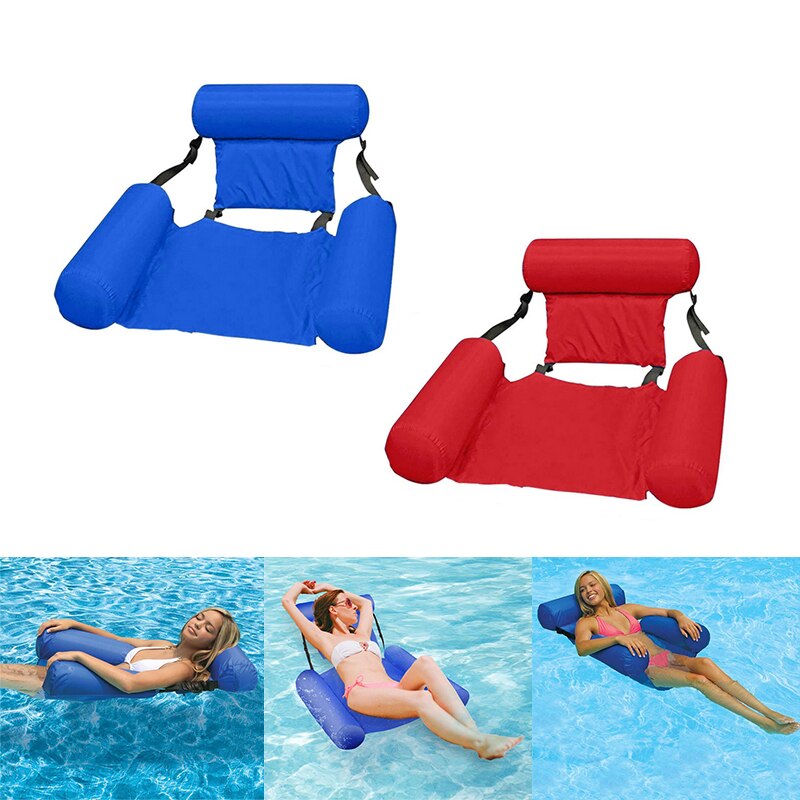 1Pcs Opvouwbare Drijvende Bed Drijvende Stoel Opblaasbare Rugleuning Drijvende Amusement Dual Purpose Sofa Drijvende Rij S8B0829