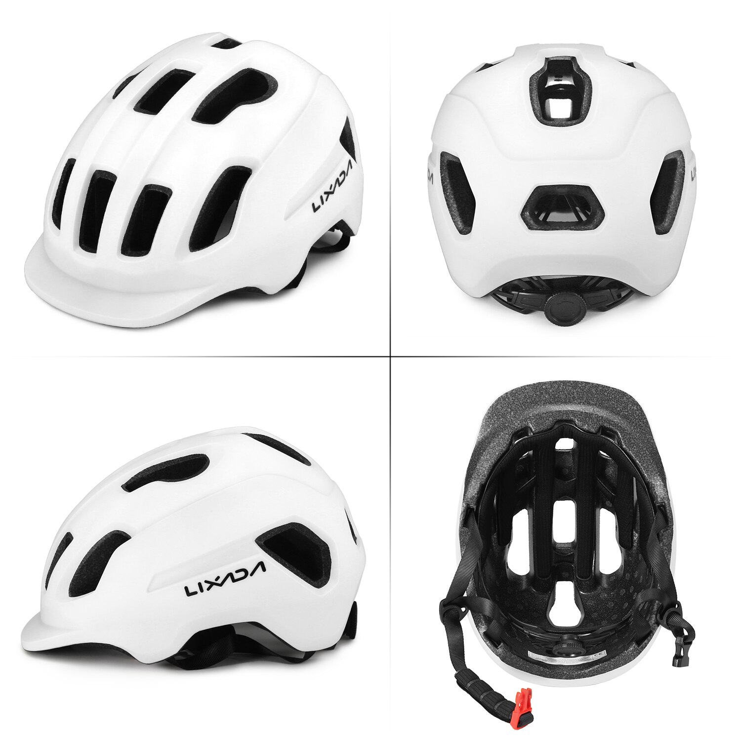 Lixada Mountain Bike Helmet w/ Sun Visor Ultralight Adjustable MTB Cycling Bicycle Helmet Men Women Sports Outdoor Safety Helmet