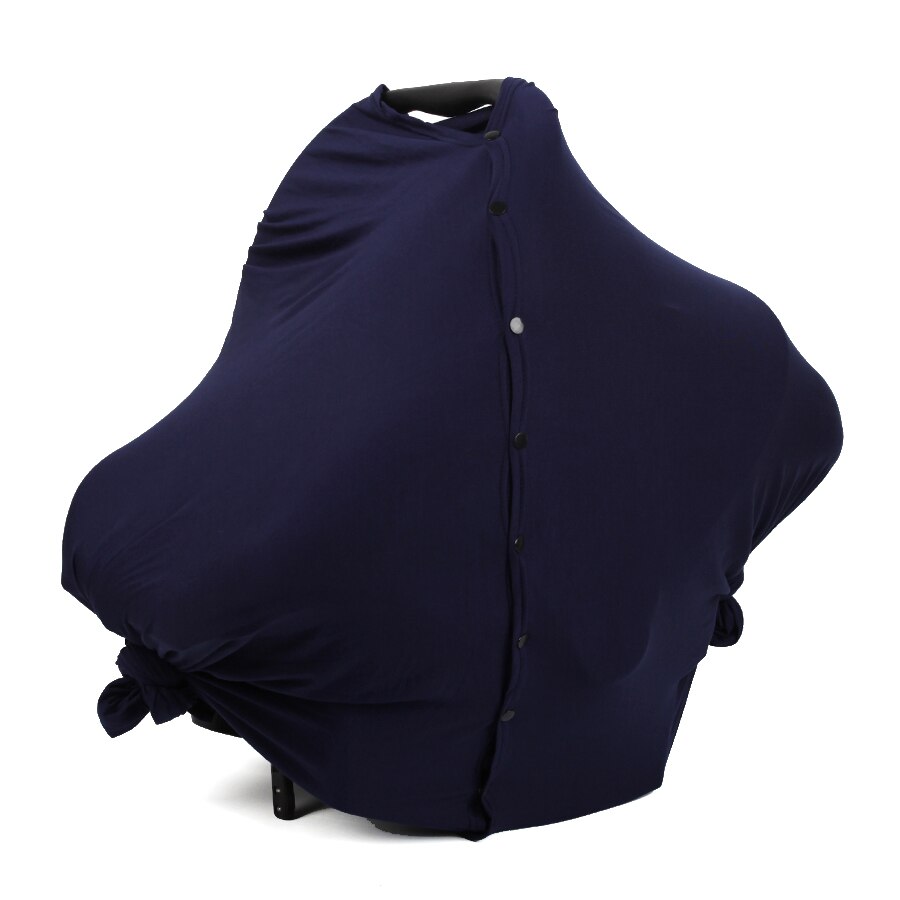Nursing Cover Poncho for Baby Breastfeeding Adjustable with Button Closure for Privacy Feeding Covering Breathable Soft: Navy