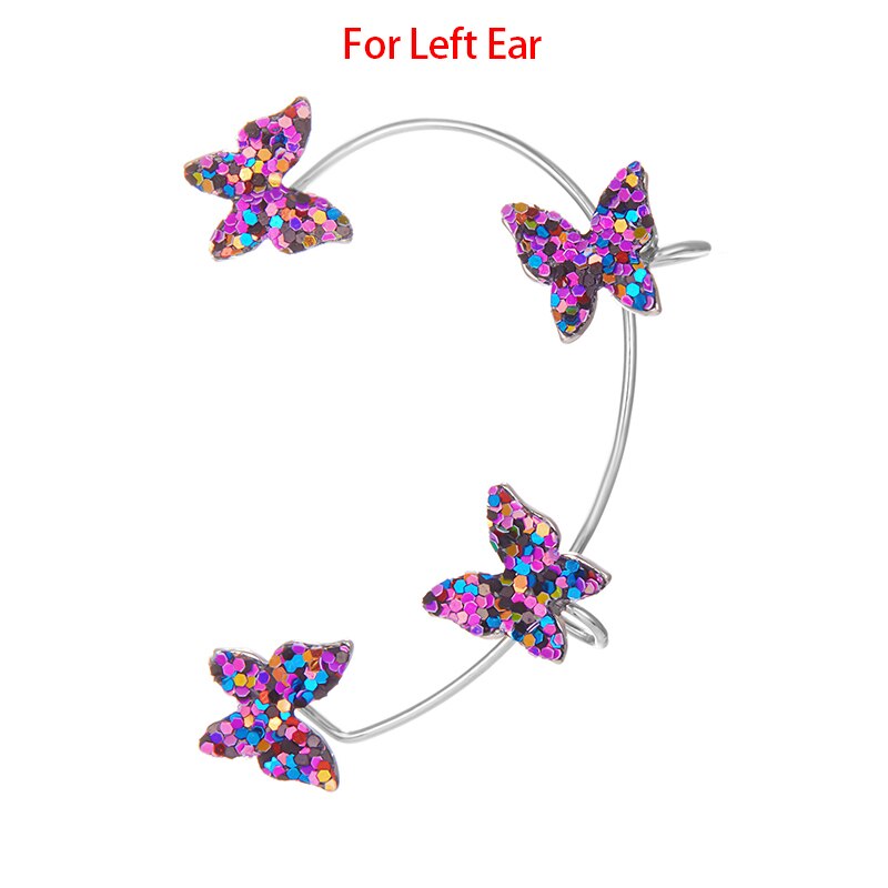1Pc Koreaanse Vlinder Oor Manchet Zonder Piercing Voor Vrouwen Mode Fonkelende Dier Clip Op Oorbellen Lady Wedding Party Sieraden: 9