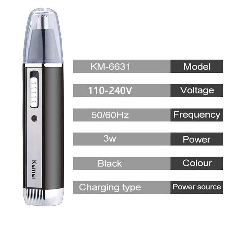 Tondeuse rechargeable 4 en 1 pour hommes, micro rasoir, tondeuse pour le nez, les sourcils, le nez, les cheveux, pour le nettoyage du nez et des oreilles, ensemble de toilettage