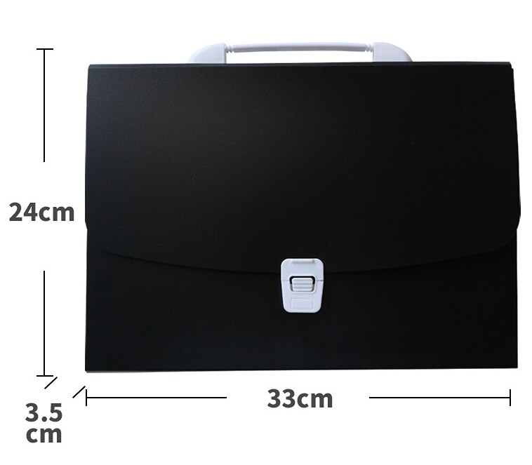 12/24Pockets Expanding A4 Expandable File Organizers with Organ Clip Multi-Layer Storage Clip Telescopic Standing Folder: Black