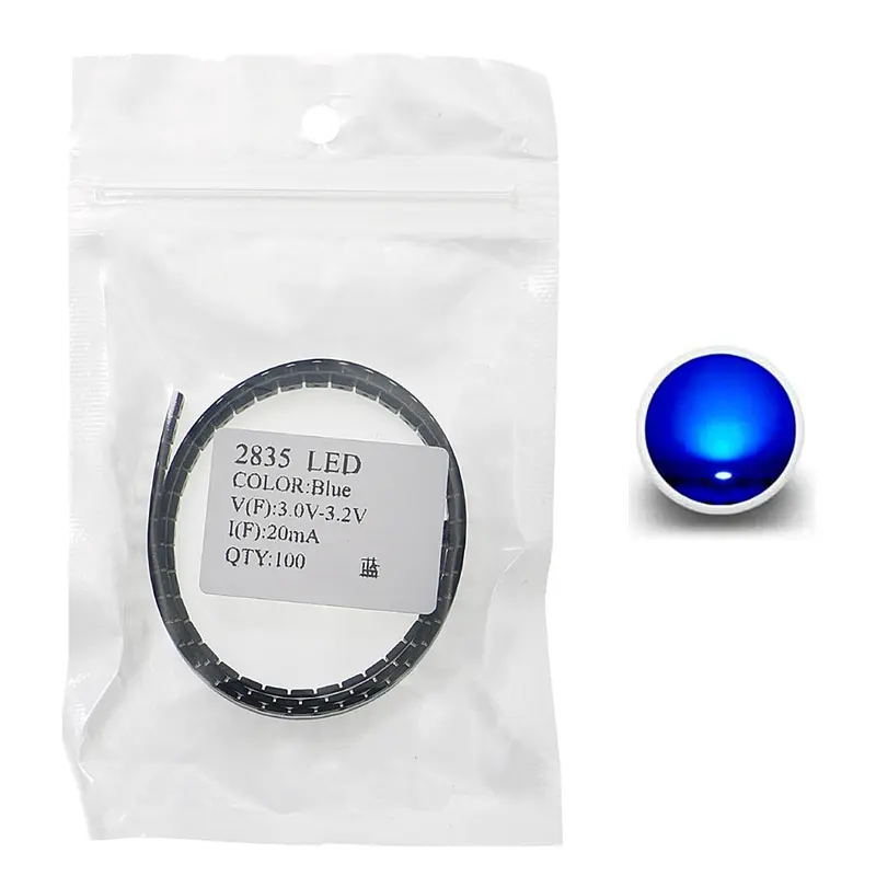 100pcs 2835 SMD LED Emitting Diode Lamp Chip Light Beads Warm Cool White Red Green Blue Yellow Amber Blue pink purple Color