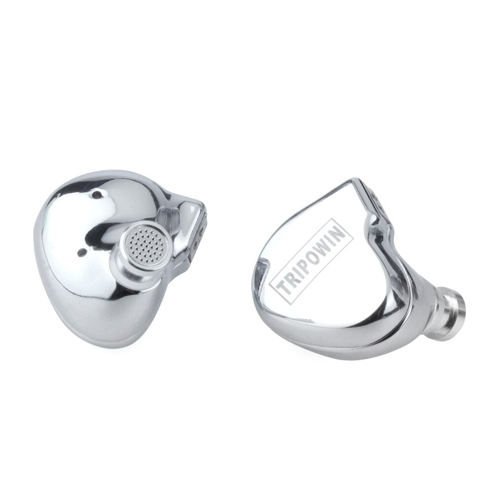 Tripowin TC-01 1DD 10mm Si + PU Fahrer HiFi in-Ohr-Kopfhörer mit Metall Gehäbenutzen, abnehmbare 0,78mm 2Stift Kabel: silber-