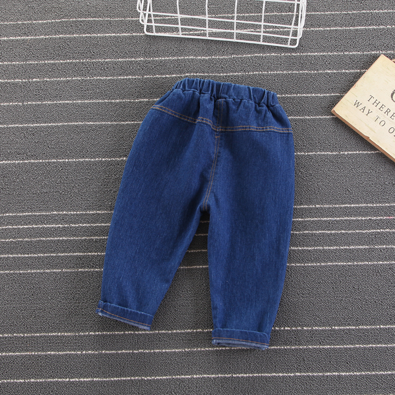 Baby Girl Boy Jean Pant Infant Toddler Child Harem Button pantaloni tascabili Baby Boy Girl Casual School Pant Baby Clothes 1-5Y