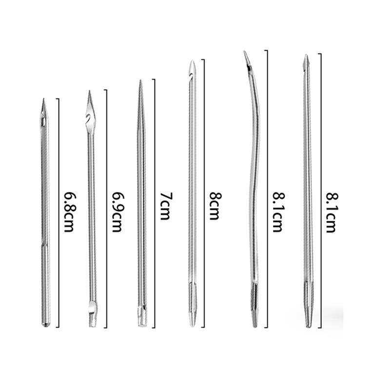 Leder Nähset DIY Leder NäHenne Ahle Nadel mit Kupfer Griff einstellen Leder Leinwand Zelt Schuhe Reparatur werkzeug Nylon faden: Pflaume