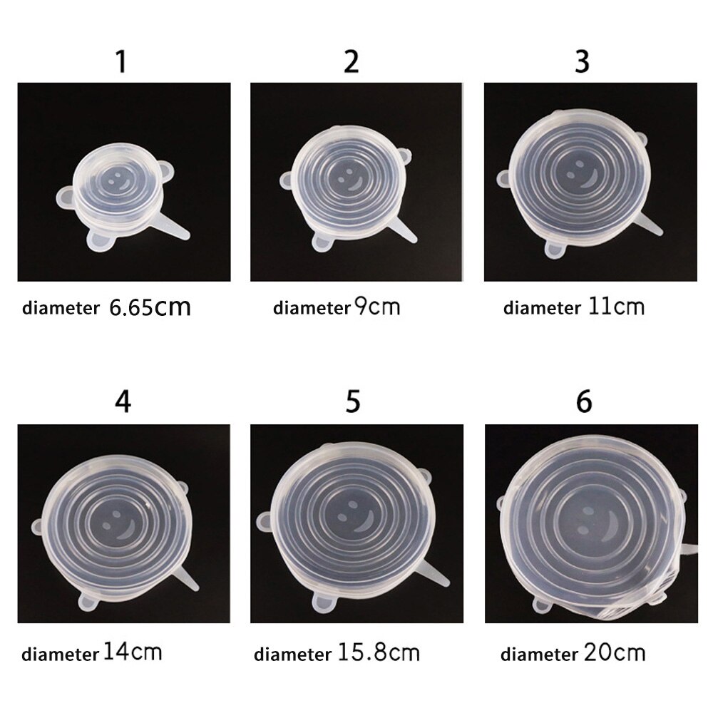 Food Silicone Cover Cap Universal Silicone Lids For Cookware Bowl Reusable Stretch Lids Food Wrap Bowl Kitchen Stoppers