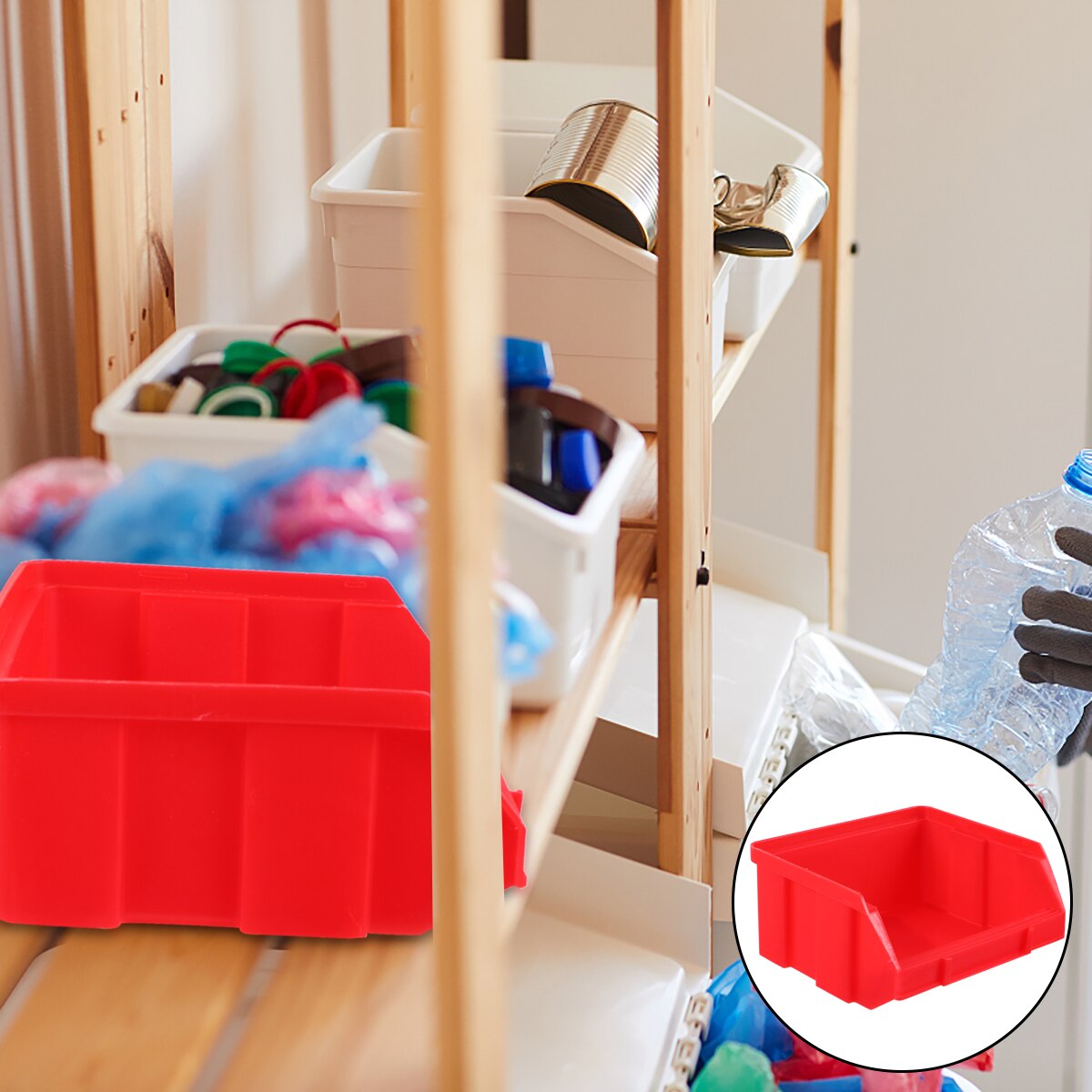 10cs Warehouse Plastic Parts Box Oblique Combined Component Box Warehouse Storage Box Storage Container