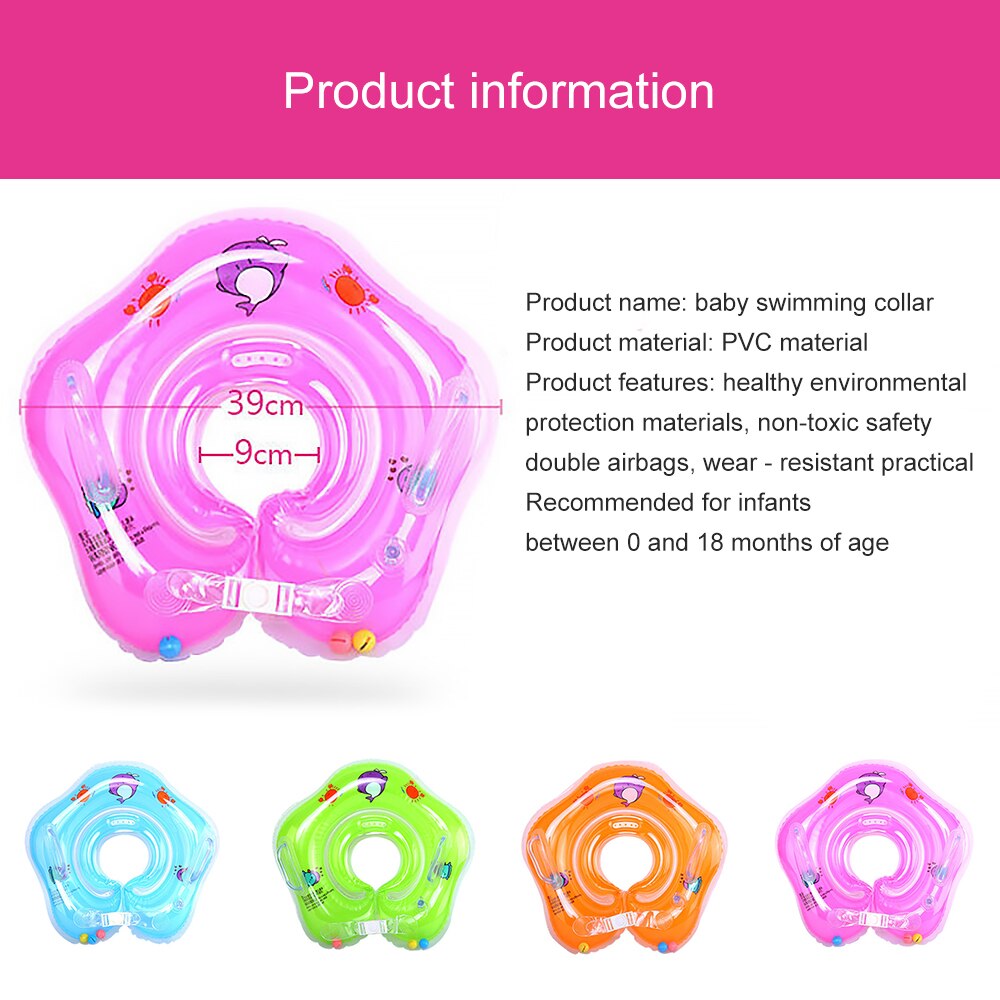 Natation apprentissage Protection bébé enfants infantile natation protecteur cou flotteur anneau sécurité vie bouée sauvetage cou collier