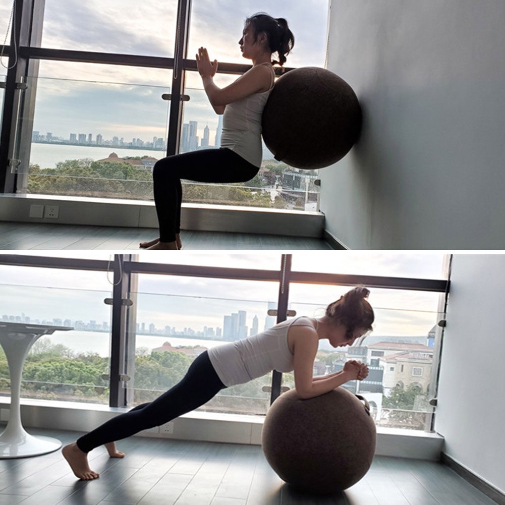 Hochwertige schutzhülle für yogabälle, inklusive bodenring, für balancebälle im fitnessstudio und zubehör für yoga- und fitnessübungen