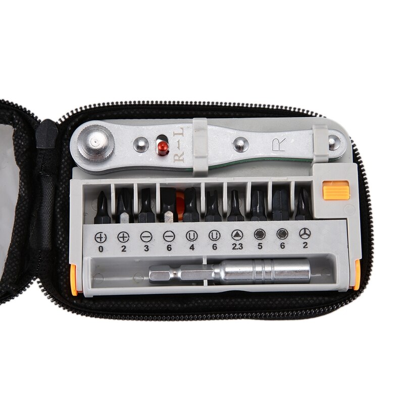 12 Pcs/Set Bicycle Repair Kit Mini Ratchet Screwdriver Tool Durable Multifunctional Mountain Bike Repair Kit Bag