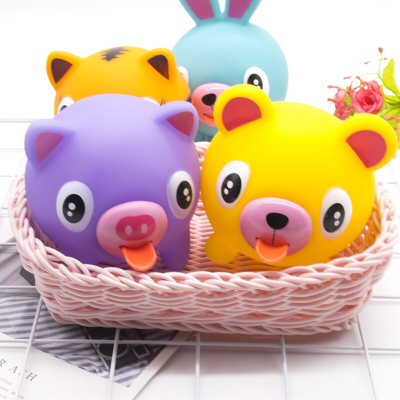 Gritando estresse animal criativo bonito amassar animal engraçado língua para fora alto boneca descompressão respiradouro descompressão artefato brinquedo