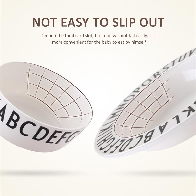 Children's Alphabet Plate Bowl Cup Shallow Plate Tableware Triangle Plate Letter Mug baby Food Supplement Training Plate