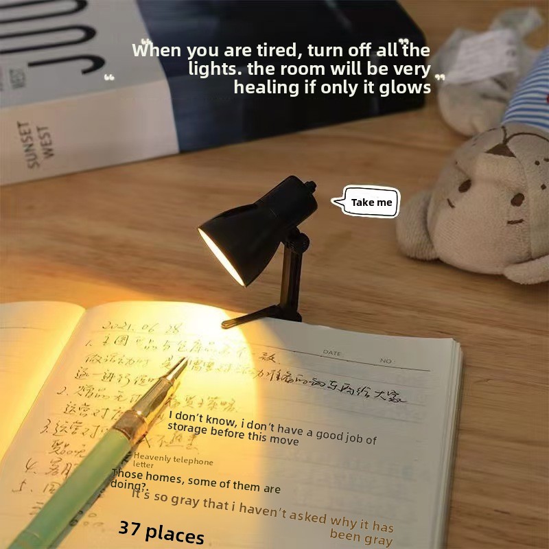 Mini Buch Licht Mit Clip LED Tisch Lampe Faltbare Nacht Hause Zimmer Computer Nacht Lichter Auge Reise Buch Licht Haushaltsgerät