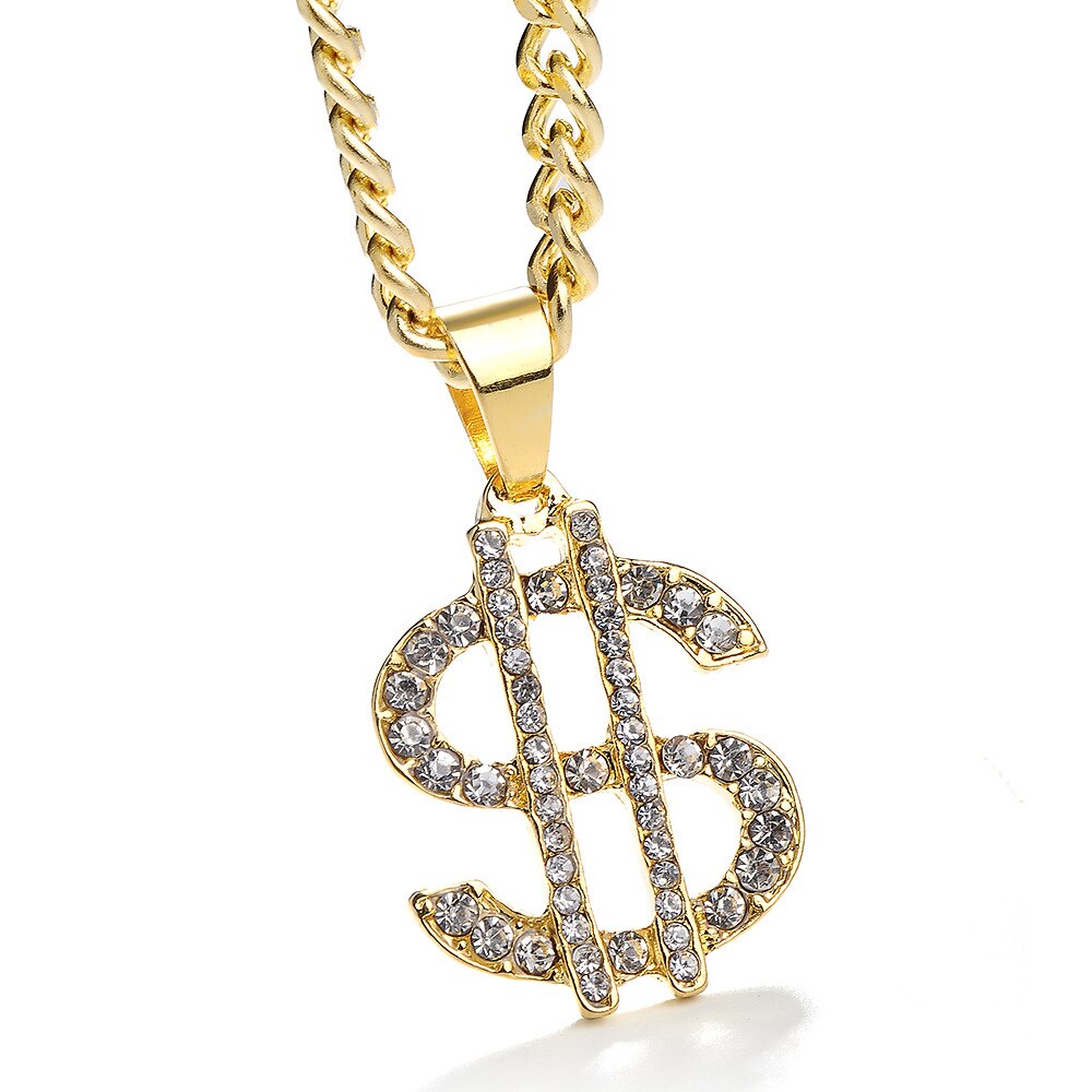 Collier avec pendentif en forme de Dollar américain pour chien, grande chaîne en or de Style Hip-hop, longue chaîne en alliage, Pitbull, collier pour chien de compagnie, accessoires de bijouterie