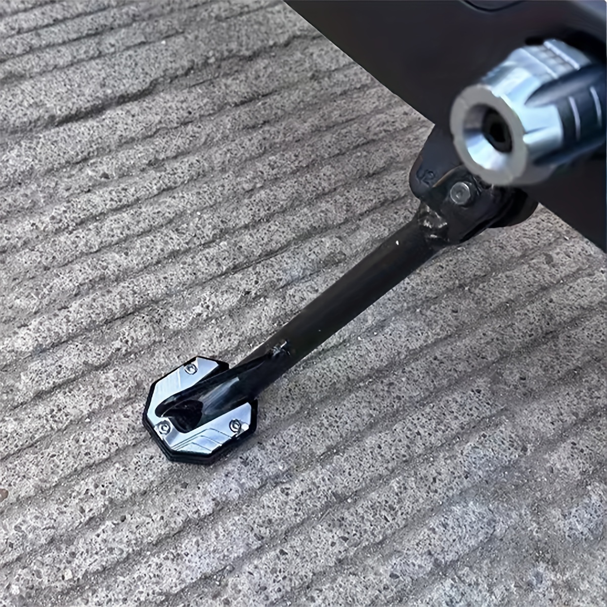 Aluminium Motorcycle Bike Kickstand Extender Voet Zijstandaard Extension Voet Pad Ondersteuning Plaat Motor Accessoires