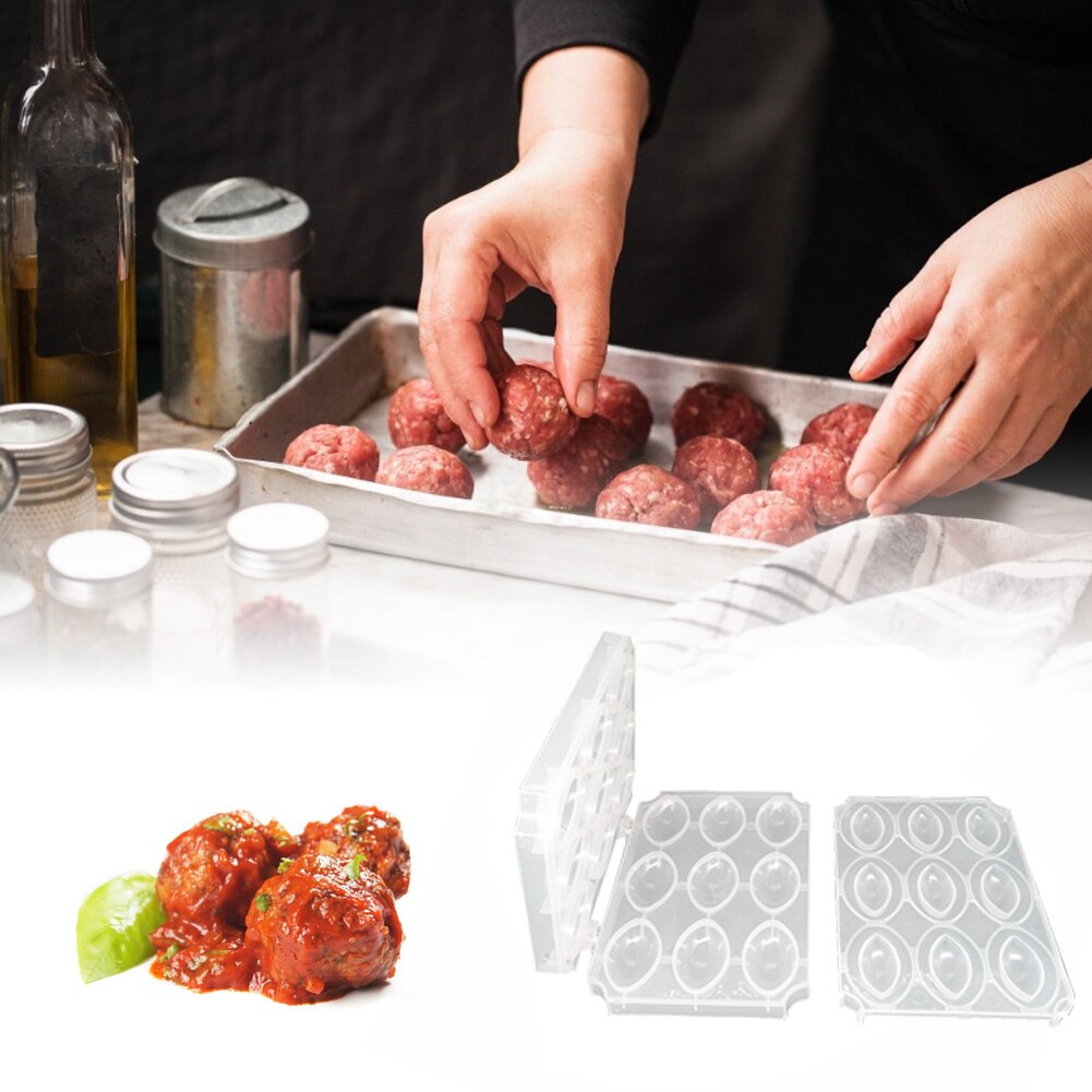 9 Holes Meatball Maker Machine Manual Meatloaf Mold DIY Stuffed Minced Meat Processor Desserts Cake Kitchen Tools Accessories