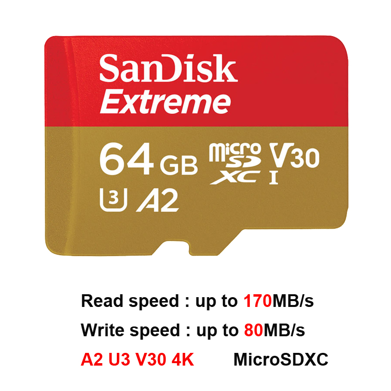 SanDisk High Endurance Video Monitoring 64GB 128GB 256GB Memory Card Ultra 32GB TF Card Extreme/Extreme PRO 4K UHD MicroSD C10: 512GB