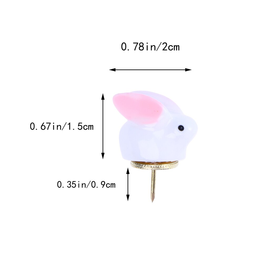 24 Pcs Thumbtacks Adorable Bunny Push Pin Wall Push Pin Drawing Pin for Display Board Calendar Maps